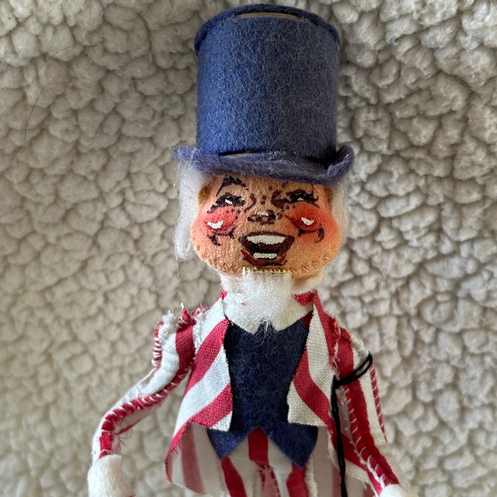 Annalee Red, White, and Blue Uncle Sam Figurine - Picture 2 of 6